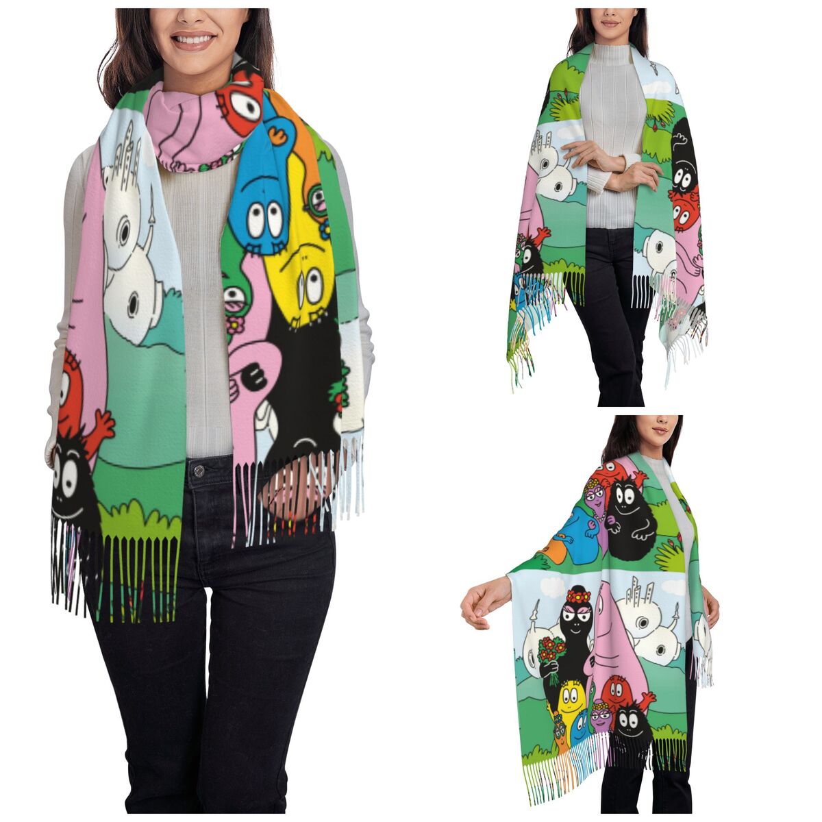Les Barbapapa Family Shawls Wr - đánh giá và giá Pashmina Wrap Large
