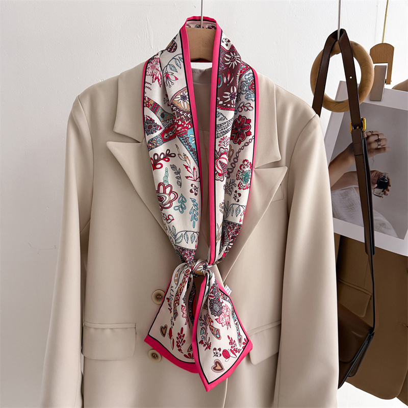 45 Color Women Silk Feel Print - đánh giá và giá Silk Neck Scarf